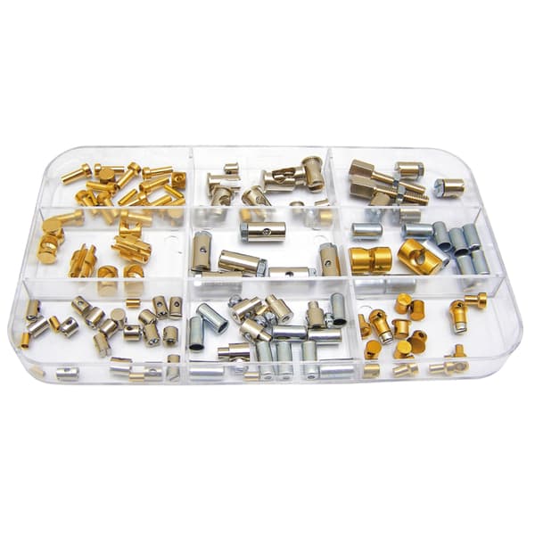 Set med 3 gängade kopplingar granit 70101