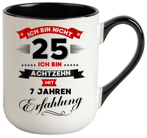 Rolig mugg, present till en 25-årsdag