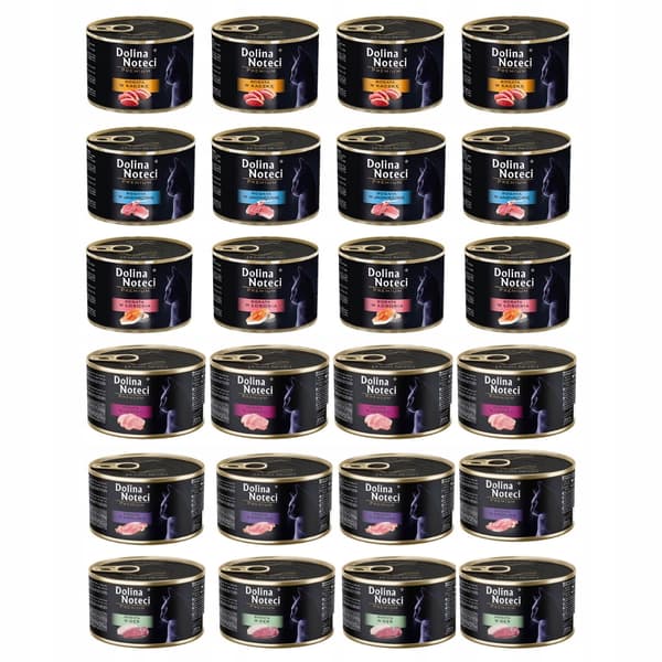DOLINA NOTECI Premium Rich MIX af smagsvarianter - vådfoder til katte - 24x185g