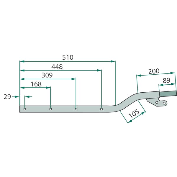 Kuhn Fingerarm 64757720820F Granit 57720820