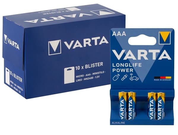 Varta-paristot LR03 AAA 10x4