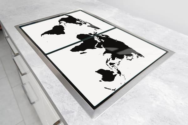 GLASBESKYTTELSESPLADE TIL KOMFUR 70x52 MAP