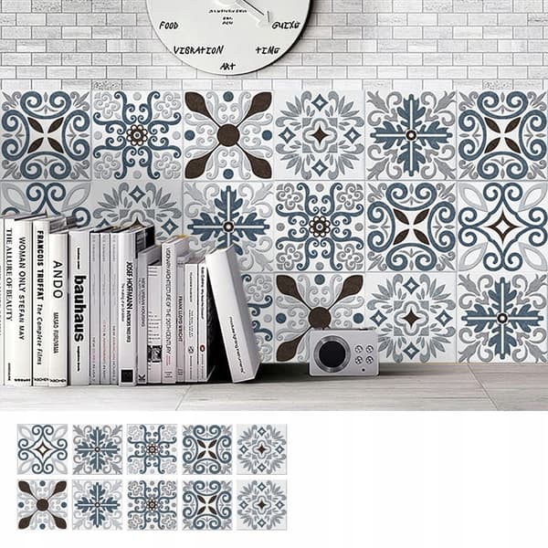 ZM självhäftande PVC-patchworkpaneler, set med 10 tapeter 20x20cm