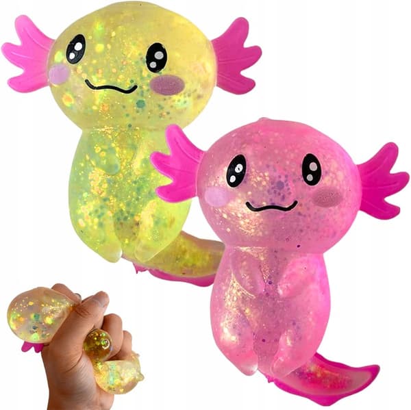 Anti-stress sensorisk tryckare söt leende AXOLOTL