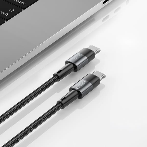 USB-C UltraBoost PD 100W 5A 0.25m Kaapeli - Harmaa