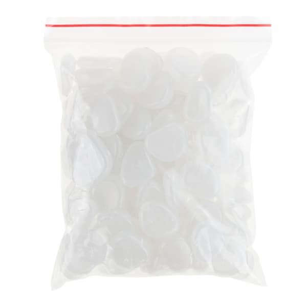 TG67713-2 Lysende sten, fluorescerende sten 100 stk., hvide dekorative sten