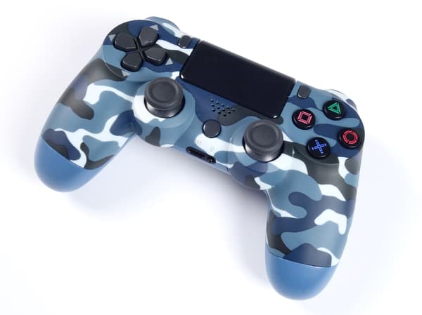 Trådløs pad-controller til PS4 PlayStation 4 Vibrationsfunktion Blå Camouflage