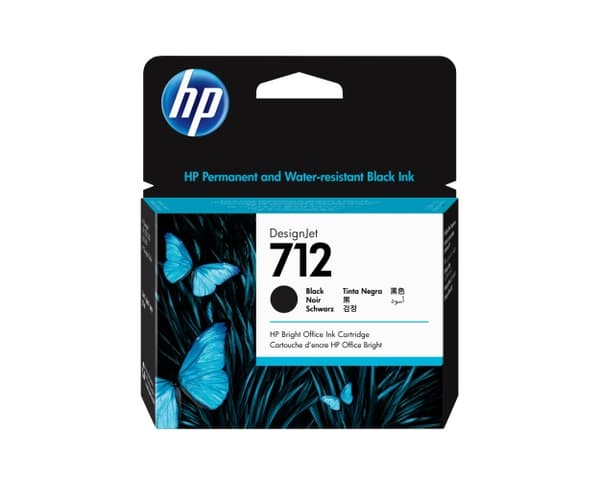 HP 712 (3ED71A) blækpatron, sort