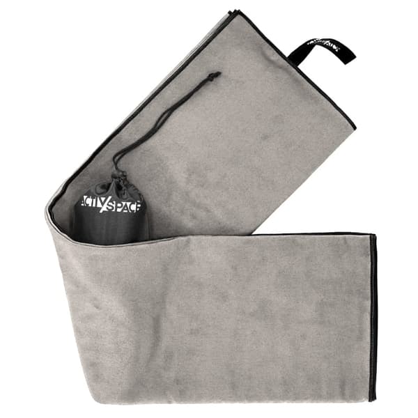 Hurtigtørrende mikrofiberhåndklæde 180x90cm stor - grå