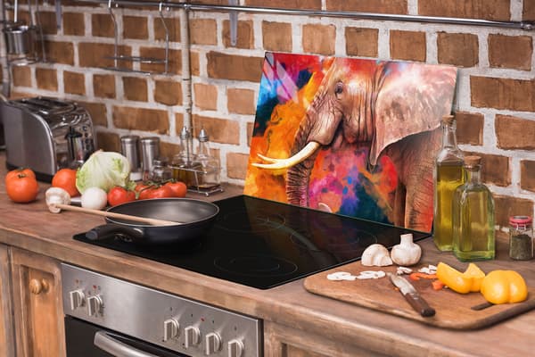 GLAS SKÆREBRÆT 52x30 ELEFANT