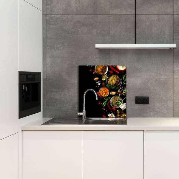 GLASPANEL FÖR KÖK 60x65 Kryddor