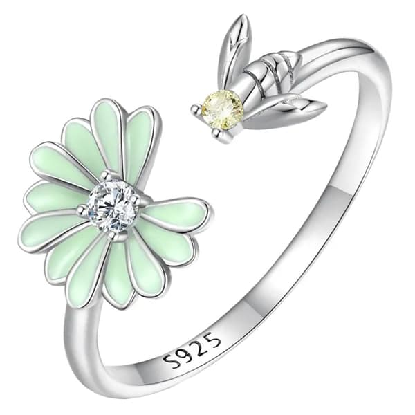 Trusky Silver Justerbar Blomring 925 Silver