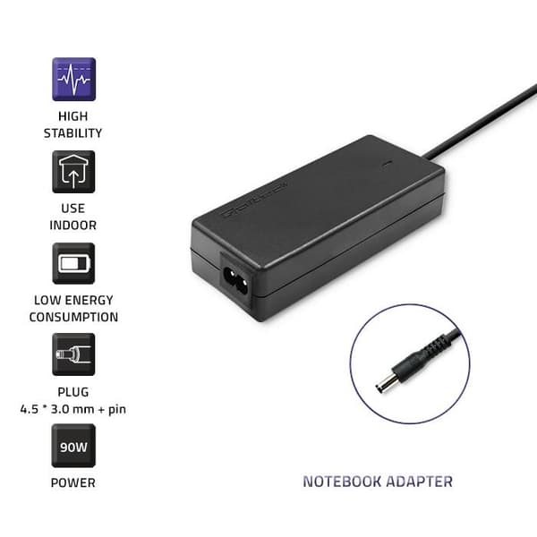 Qoltec AC-adapter til Dell 90W 19.5V 4.62A 4.5*3.0+ben