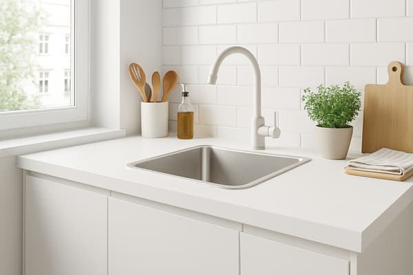 40 cm hvid bordplade