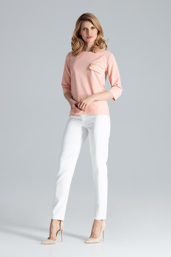 Elegant rosa bluse - formel bluse M393 størrelse L