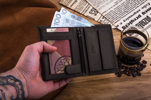 BPM-HT-62 BRUN PRIME herrplånbok + CERTIFIKAT