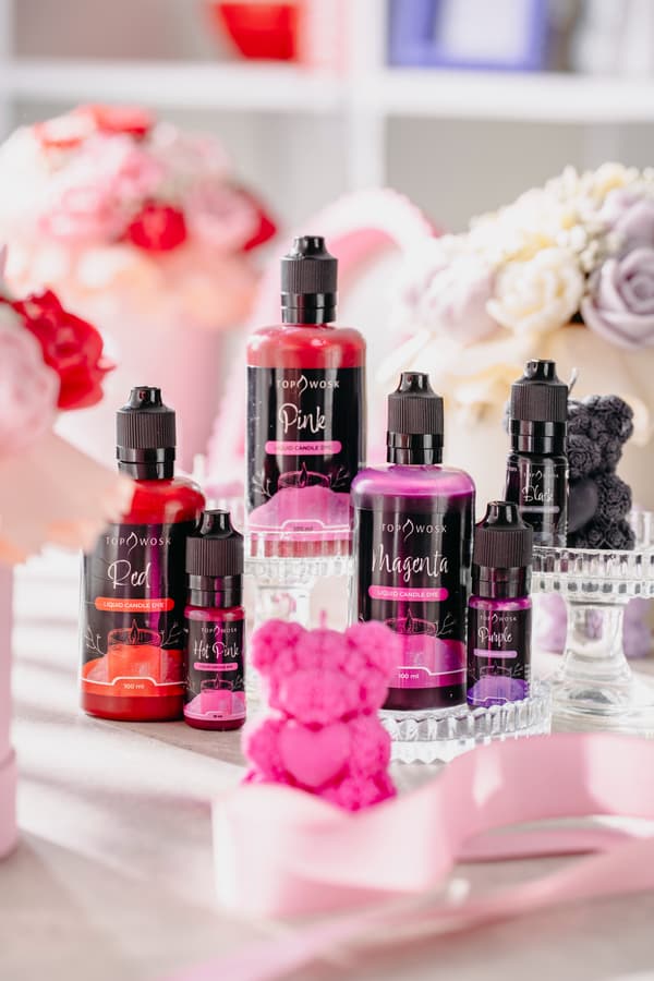 Lyserød flydende stearinlysfarve 100 ml
