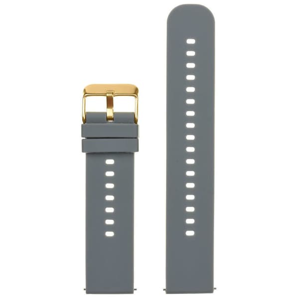 U27 Gummi Urrem - Mørkegrå/Guld - 20mm