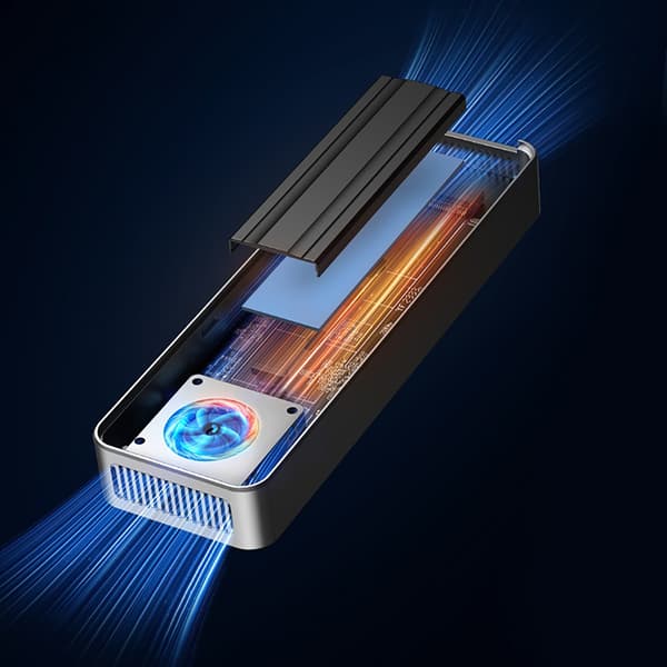 OUM2-G20 M.2 NVME USB-C 20 Gb/s diskfodral - Silver