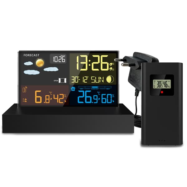 Väderstation med display BD-912 svart