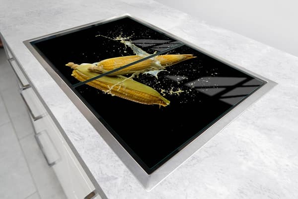 GLASSKYDDSPLÅT FÖR SPIS 70x52 CORN
