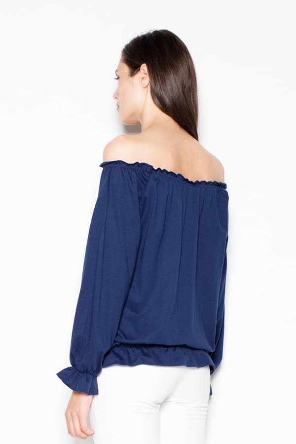 VT012 bluse marinblå L