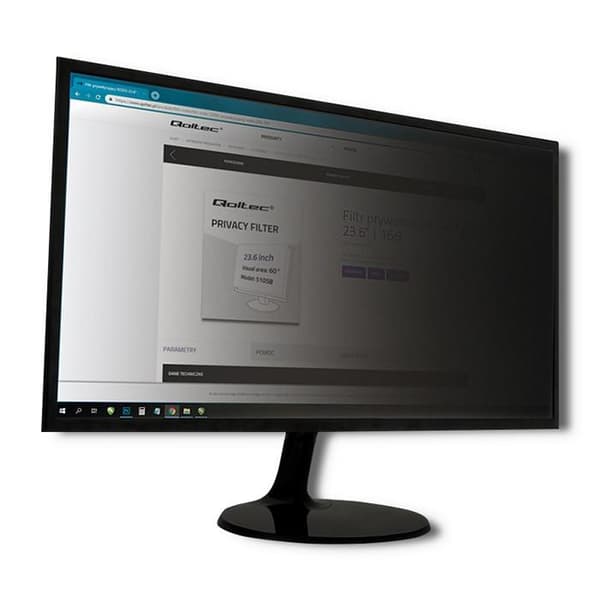 Qoltec 24" (16:9) GDPR-sekretessfilter