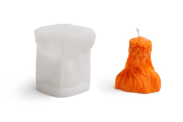 Silikone lysform brud 8,4x6,6x9 cm