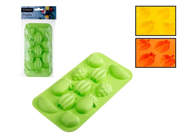 FRUITS flexibel isbitsform för 11 fruktformade isbitar