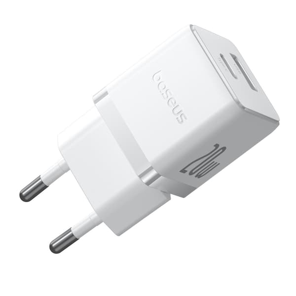 Palm 20W USB-C USB-A Vægoplader - Hvid