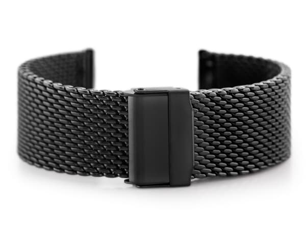 Pacific 10 Armbånd - HQ Mesh - Mat Sort 22mm