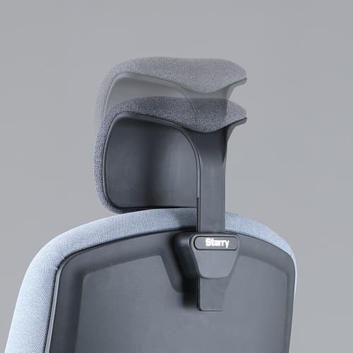 Up Up Athene ergonomisk kontorstol Sort, Grå + Blåt stof