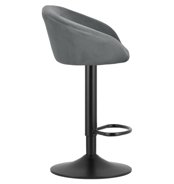 EAST pall - grå sammet / svart bas x 2