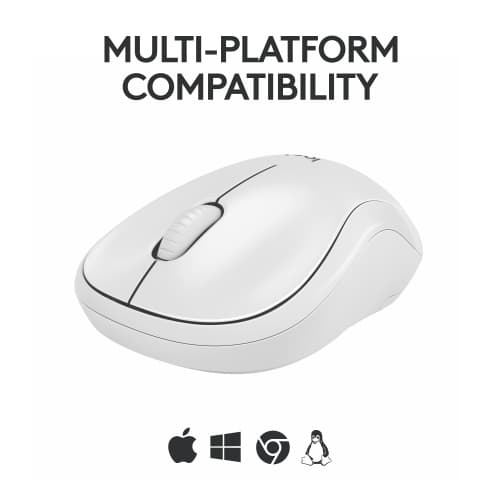 Logitech M240 Silent Trådlös Mus, Bluetooth, 4000 DPI, Off-White