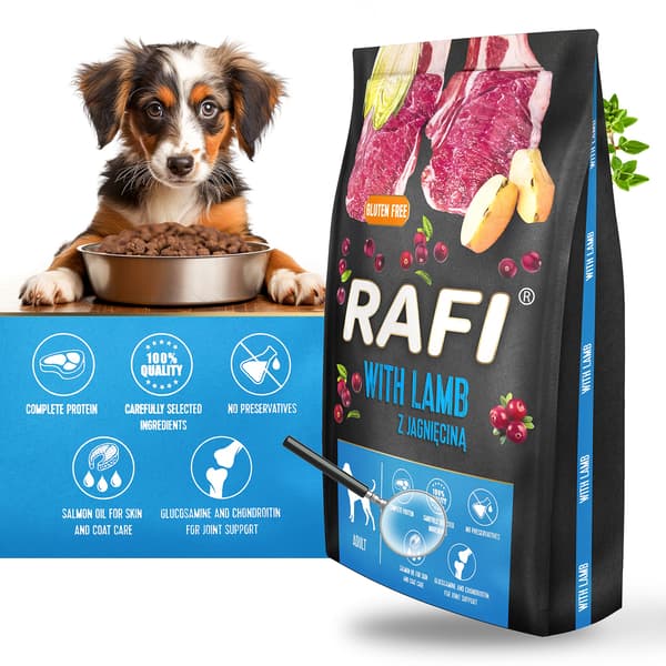 Tørfoder RAFI med lam til hund 10 kg