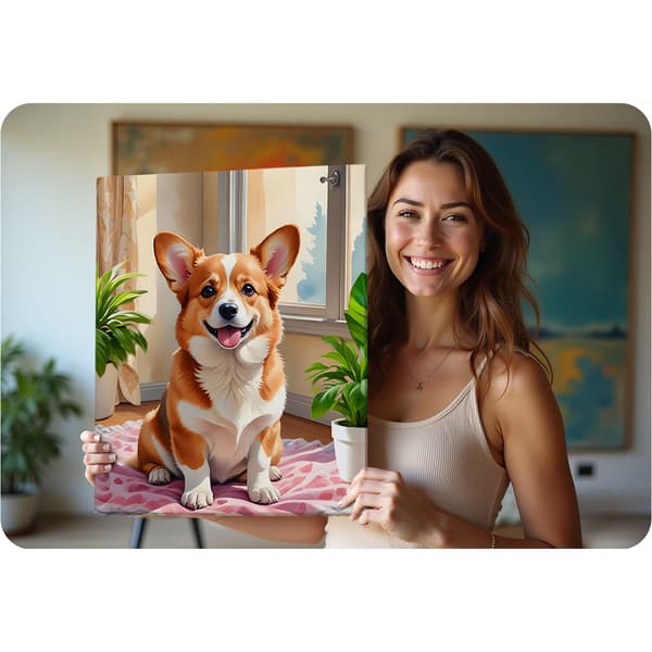 Måla efter nummer-bild 40x50 cm Massido Corgi hund