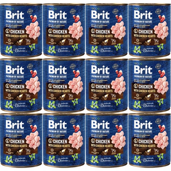 Brit Premium By Nature våtfoder för hundar 12x800g