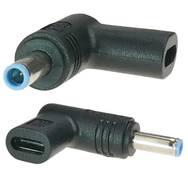 USB-C-adapter til strømforsyning af bærbar computer med 4,5x3,0 mm stiftforbindelse