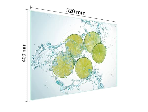 GLAS SKÆREBRÆT 52x40 LIME