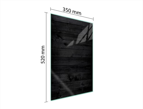 SKÄRBRÄDA I GLAS 35x52 TRÄ