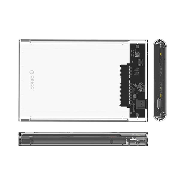 2139C3 2,5'' HDD/SSD USB-C 5Gb/s-hölje - transparent