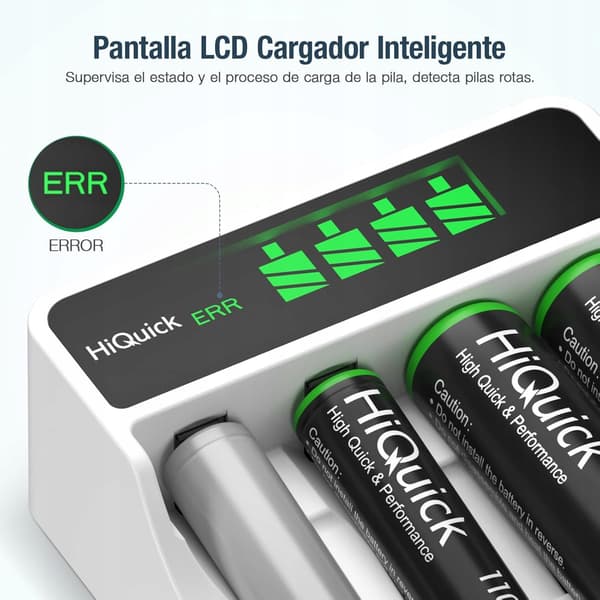 HiQuick snabb LCD-batteriladdare