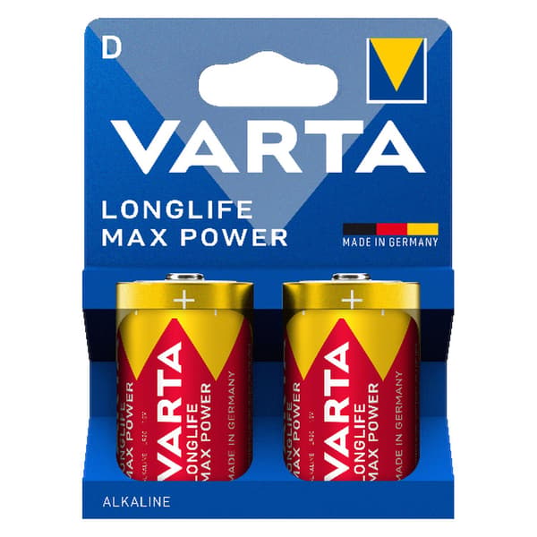 Varta LL MAX alkaliparistopaketti AA 8x1, AAA 8x1 ja D 2x1