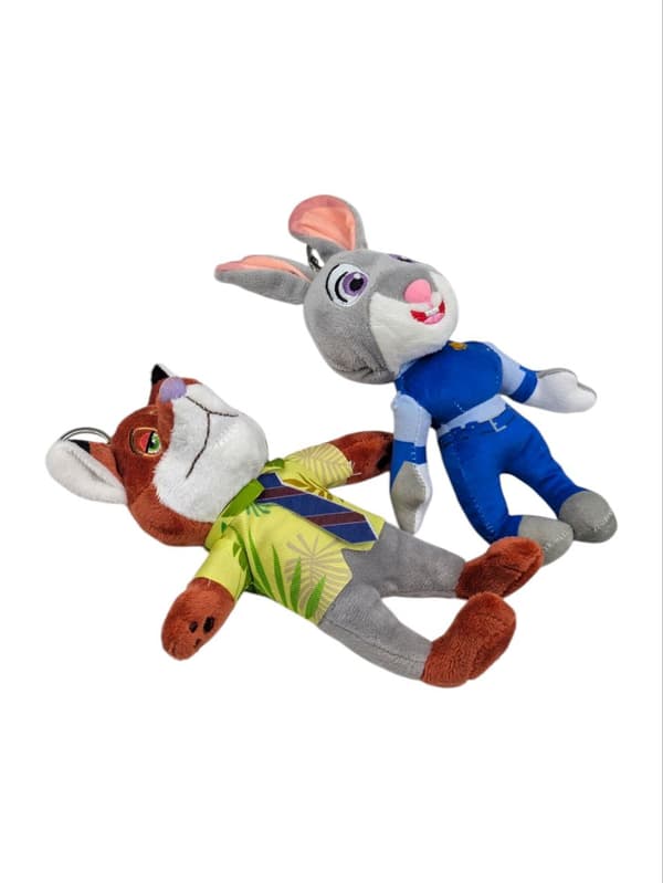 ZOOTOPIA PEHMOAVAINPERÄMASKOTT - JUDY HOPS TAI NICK WILDE - 20 CM