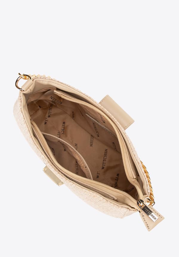 Wittchen axelväska för kvinnor, vävd, beige, polypropen
