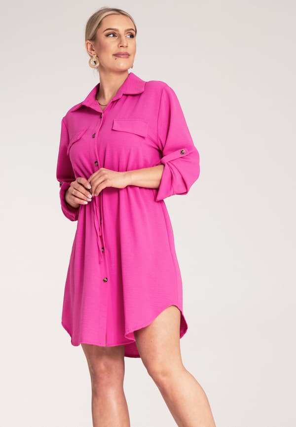 Damskjortklänning fuchsia S/M