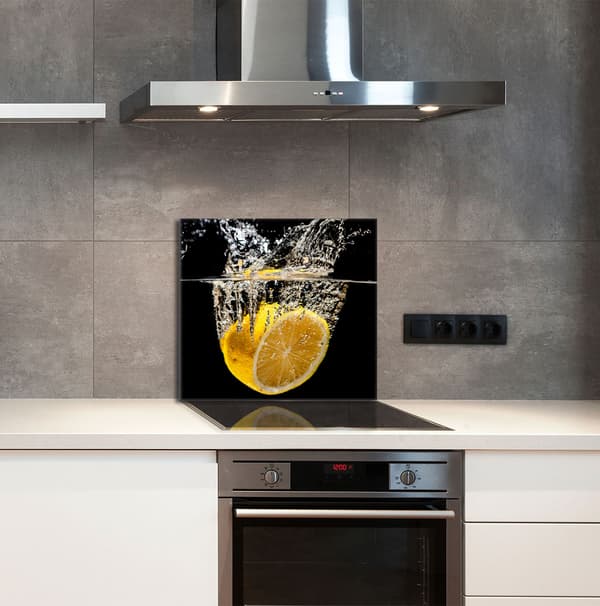 GLASPANEL FÖR KÖK 65x60 Citron