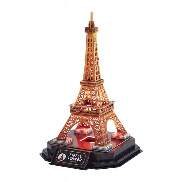 CUBIC FUN 3D-palapeli Eiffel-torni Eiffel-torni Yöversio 51 palaa L534h
