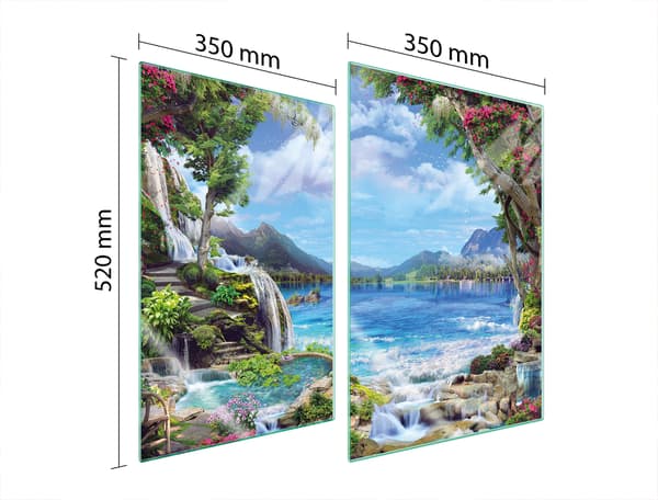 GLASBESKYTTELSESPLADE TIL KØKKEN 2x35x52 PLADE