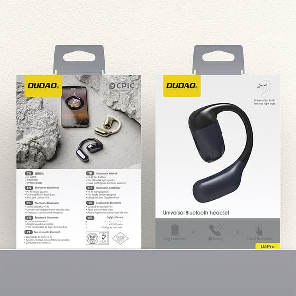U4Pro Bluetooth Universal Binaural Hovedtelefon - Sort